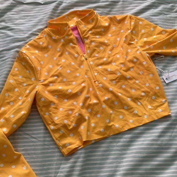 Jolyn NWT small bikini set with rash guard “ItsyBitsy” pattern Jolyn x Tiarah - Picture 7 of 8